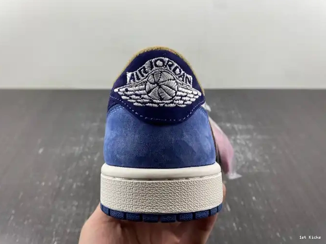 1st Kicks SCOTT DM7866-808 X TRAVIS CUSTOM AIR 1 JORDAN 0615